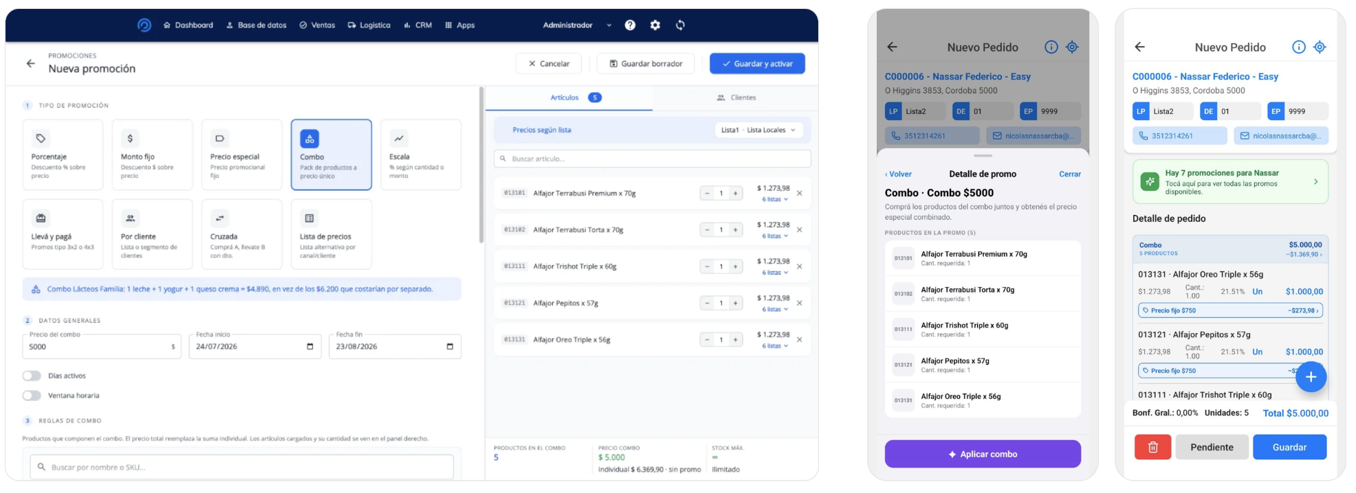 Configuración de una promoción de tipo Combo en SmartPanel
