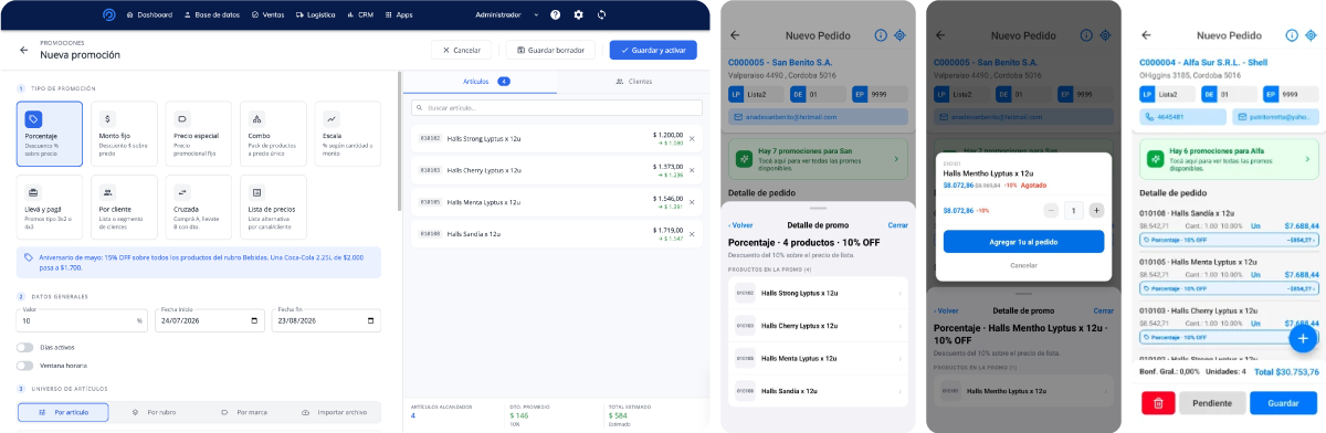 Configuración de una promoción de tipo Porcentaje en SmartPanel
